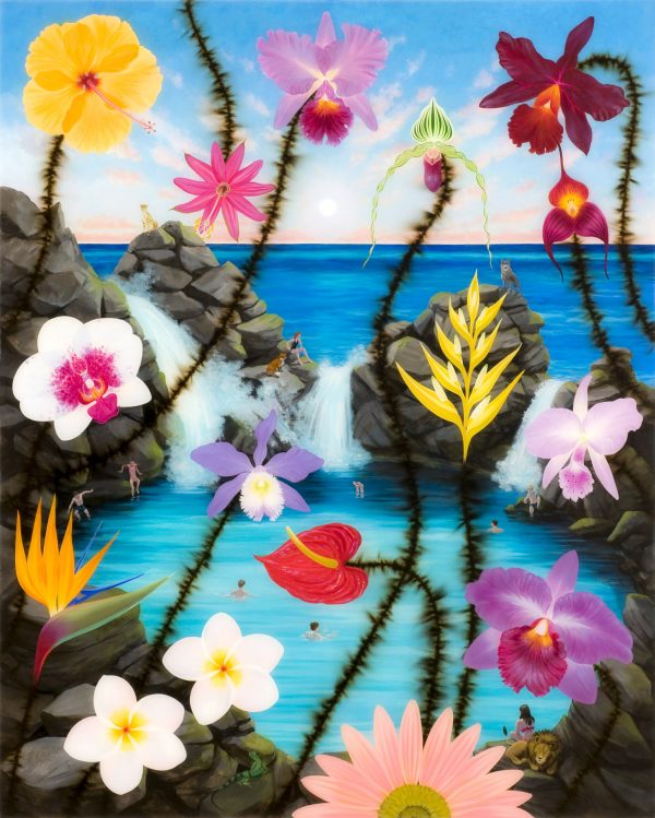 Passion Flower Over Paradise Pool
