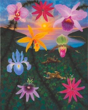 Passion Flower Over Ponies