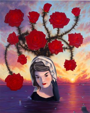 Roses in a Jackie Head Vase