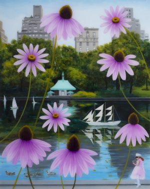Blossoms Over Boat Pond