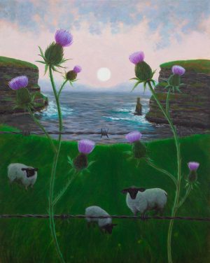 Thistles Over Cliffs of Moher