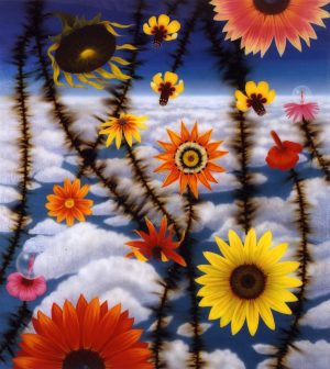 Sunflowers Over Skyscape
