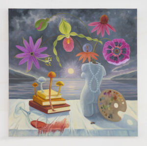 Still Life with Pinot, Palette and Pearls