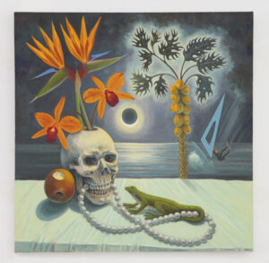 Still Life with Skull and Salamander