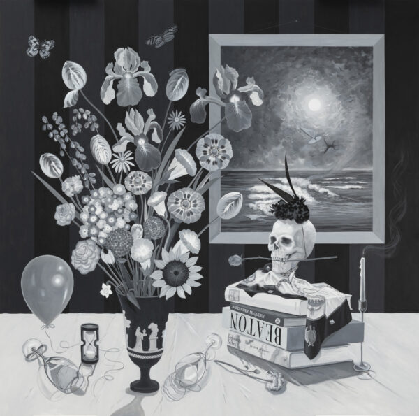 Still Life with Skull with Scarf